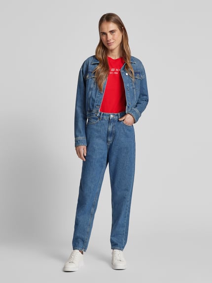 Tommy Hilfiger T-shirt met labelprint Rood - 1