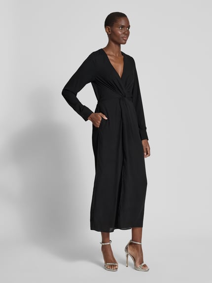 HUGO Midikleid mit Knotendetail Modell 'Koventi' Black 1