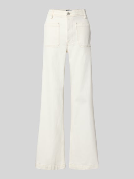 Polo Ralph Lauren Flared Jeans mit aufgesetzten Eingrifftaschen Offwhite 2