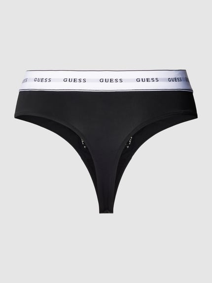 GUESS String met kant, model 'BELLE' Zwart - 3