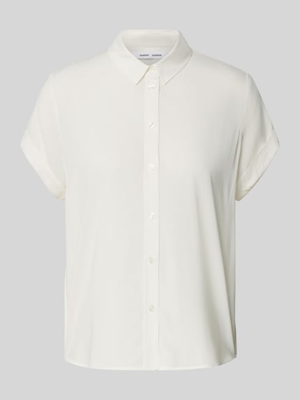 Samsøe Samsøe Overhemdblouse met knoopsluiting, model 'MAJAN' Offwhite - 2