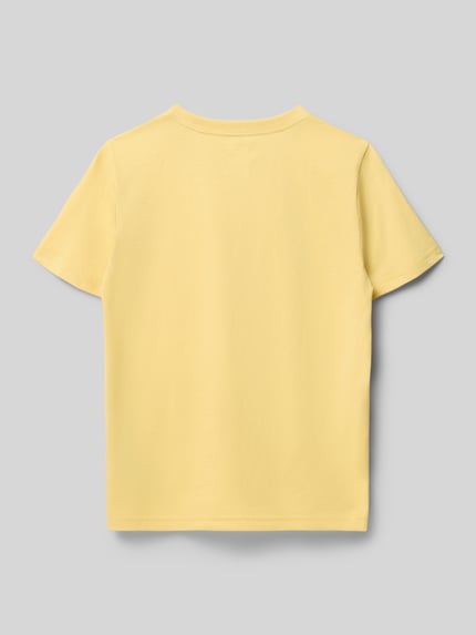 Levi’s® Kids Regular Fit T-Shirt aus Baumwoll-Mix Modell 'BATWING' Hellgelb 3
