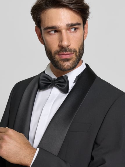 BOSS Regular Fit Smoking aus Schurwoll-Mix Modell 'JASPER TUX' Black 3