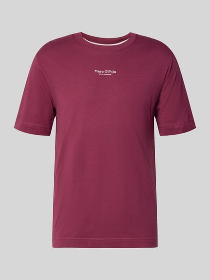 Marc O'Polo Regular Fit T-Shirt aus reiner Baumwolle Dunkelrot 2