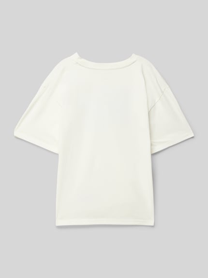 Calvin Klein Jeans T-shirt met labelprint Zand - 3