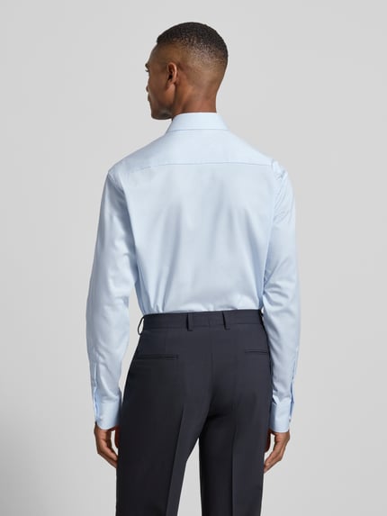 ETERNA Comfort Fit Business-Hemd aus Baumwolle mit Kentkragen Bleu 5
