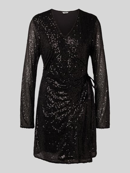 mbyM Mini-jurk met pailletten, model 'Kilara' Zwart - 2