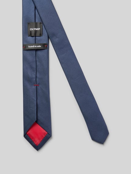 OLYMP Level 5 Zijden stropdas in effen design Marineblauw - 2