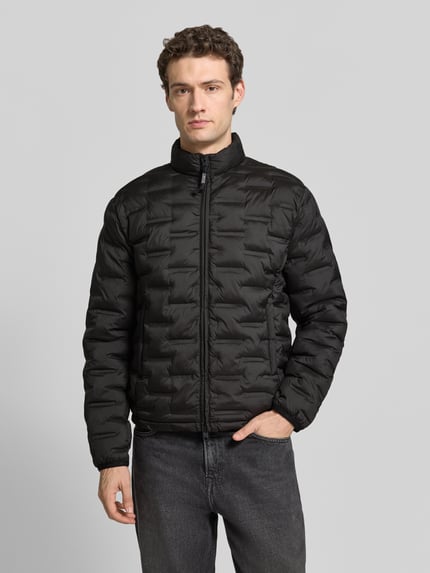 CINQUE Gewatteerd jack met opstaande kraag model 'SURF' Zwart - 4