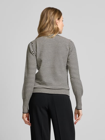 Kaffe Strickpullover mit Rundhalsausschnitt Modell 'KAnala' Black 5