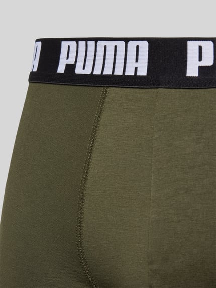 PUMA Trunks mit Label-Detail im 2er-Pack Oliv 2