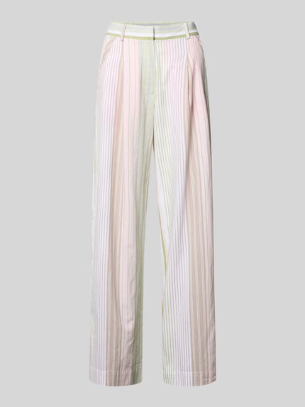 Produktfoto, Wide Leg Hose mit Streifenmuster van Smith and Soul, puur katoen, wide leg, streepmotief, steekzakken, bandwijdte maat S 106 cm, binnenbeenlengte maat S 80 cm