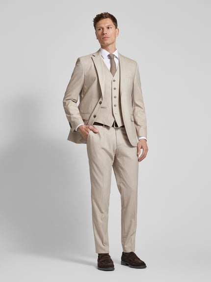 Pierre Cardin Marynarka z brustaszą model „Grant” Beżowy 1