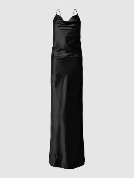 Jake*s Cocktail Abendkleid mit Wasserfall-Ausschnitt Black 2