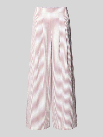 Productfoto, Wide Leg Hose met elastischem Bund van Apricot, dames wide leg broek van puur katoen met all-over look, bandwijdte maat S 37 cm, binnenbeenlengte maat S 73 cm