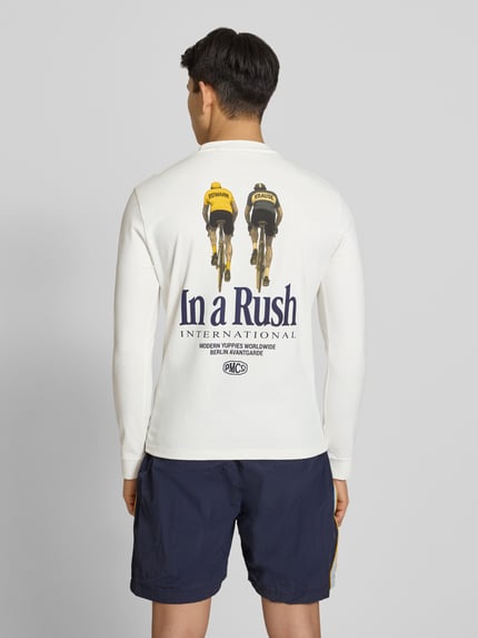 PROHIBITED Longsleeve mit Label-Stitching Modell 'Cyclists Longsleeve' Offwhite 5