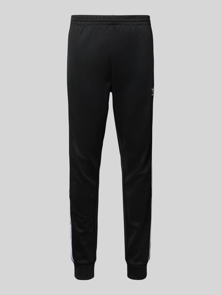 adidas Originals Spodnie treningowe o kroju regular fit z wyhaftowanym logo Czarny 2