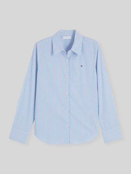 Tommy Hilfiger Bluzka koszulowa o kroju regular fit z mieszanki bawełny Jasnoniebieski 2