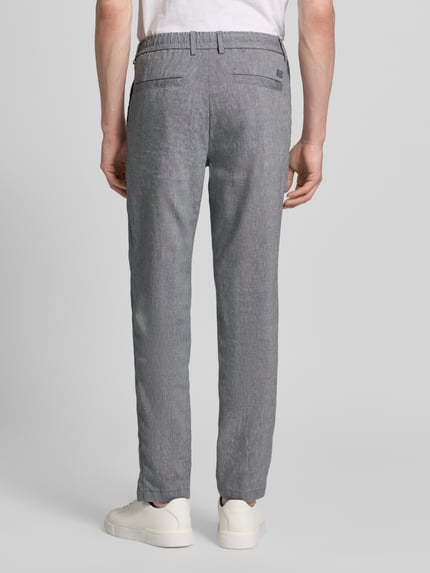 BOSS Modern Fit Straight Leg Hose aus Leinen-Mix Modell 'KANE1' Rauchblau 5