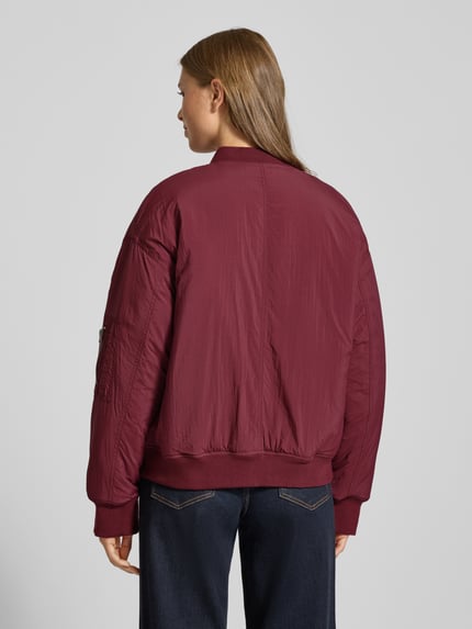 Jake*s Casual jack met opstaande kraag Aubergine - 5