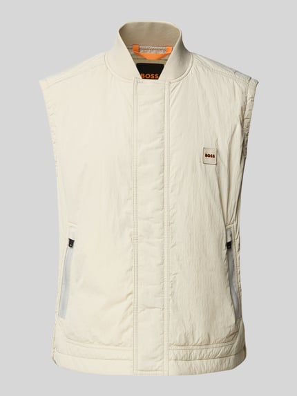 BOSS Orange Relaxed Fit Outdoor-Weste mit verdecktem Reißverschluss Sand 2