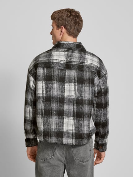 PROHIBITED Regular fit vrijetijdsoverhemd met linnen, model 'CHELSEA' Zwart - 5