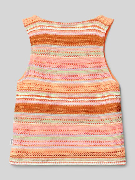 Garcia Stricktop mit Streifenmuster Apricot 3