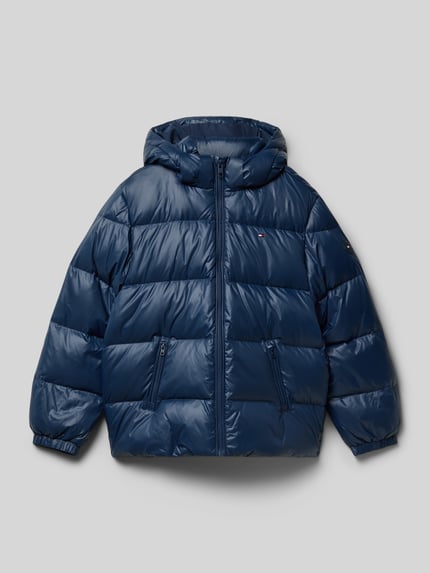 Tommy Hilfiger Teens Regular fit donsjack met doorgestikte naden Marineblauw - 1