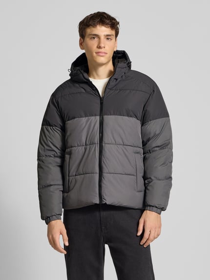 JACK & JONES Steppjacke mit Reißverschluss Modell 'MAZE' Mittelgrau 4