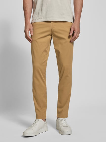 Selected Slim Fit Chino in unifarbenem Design Modell 'NEW Miles' Camel 4