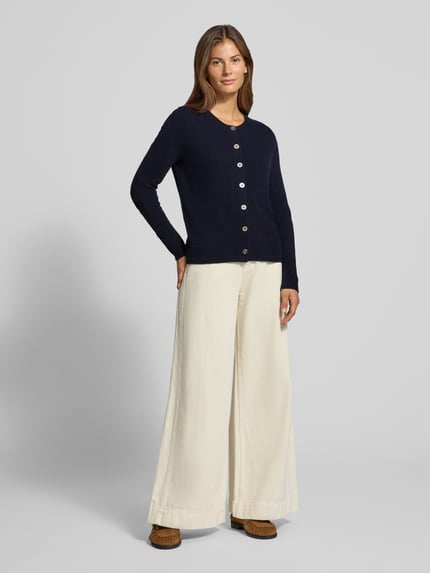 Christian Berg Woman Cardigan aus Wolle mit Rundhalsausschnitt Dunkelblau 1
