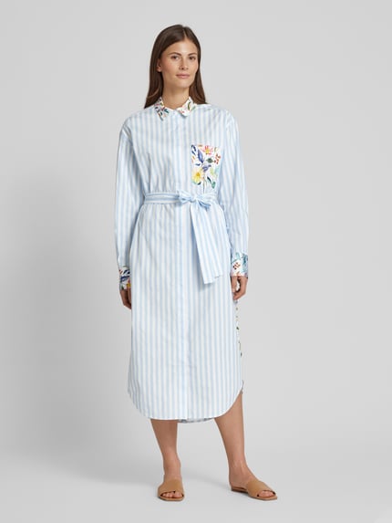 HERZENS Hemdblusenkleid mit Brusttasche Hellblau 4