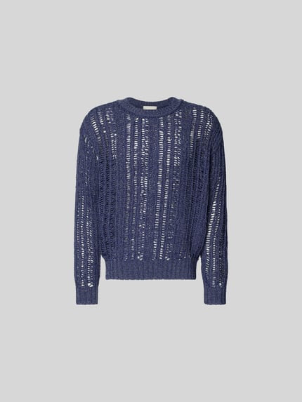 Produktfoto, Regular Fit Pullover in Strick-Optik von Closed, bawełniana mieszanka, krój regular fit, półprzezroczysty, dekolt okrągły
