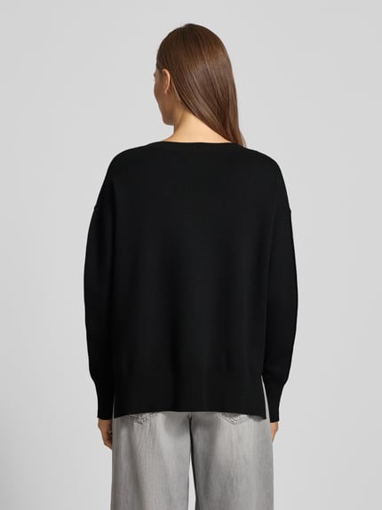 COMMA Strickpullover mit Seitenschlitzen Black 5
