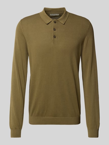 Casual Friday Gebreide pullover van puur katoen, model 'VALID' Olijfgroen - 2