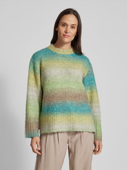 Moves Loose Fit Strickpullover mit Woll-Anteil Modell 'Savira' Gruen 4