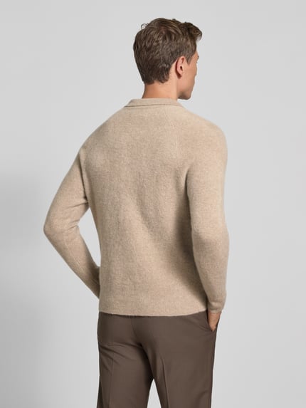 FTC Cashmere Kaschmirpullover mit Kentkragen Sand 5