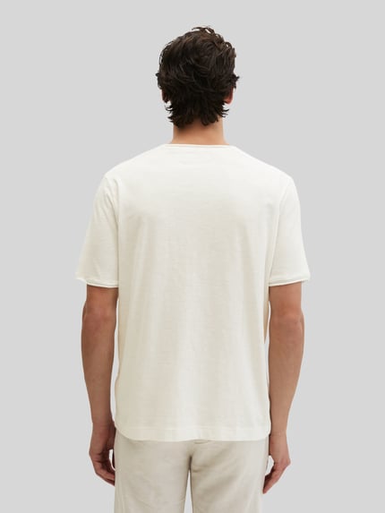 Marc O'Polo Regular Fit T-Shirt aus reiner Baumwolle Offwhite 5