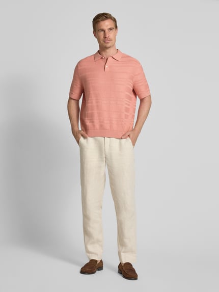 Selected Relaxed Fit Poloshirt aus reiner Baumwolle Modell 'FOAM' Altrosa 1