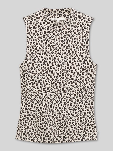 Tom Tailor Denim Slim fit blousetop van viscosemix Beige - 2