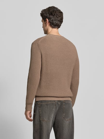 s.Oliver RED LABEL regular fit trui van puur katoen Middenbruin - 5