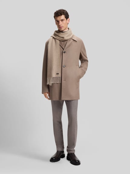 BOSS Schal aus Schurwolle mit Label-Detail Camel 1