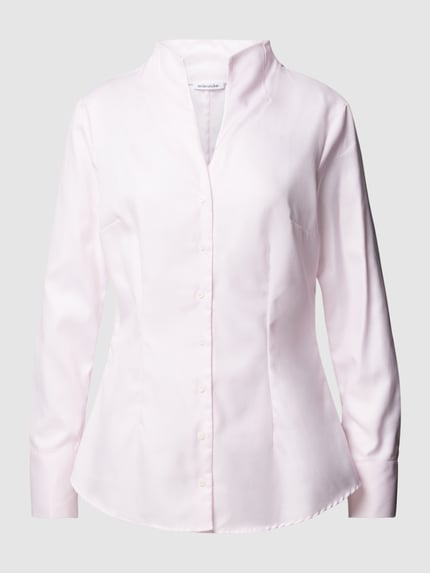 Seidensticker Bluse mit Kelchkragen und Knopfleiste Hellrosa 2