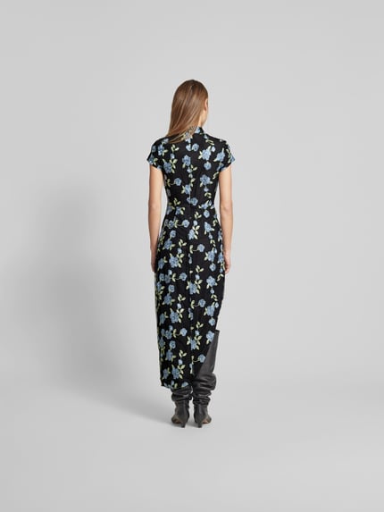 ROTATE Maxi-jurk in asymmetrische look Zwart - 5