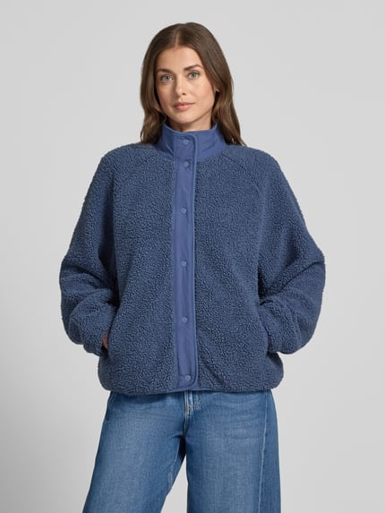 Jake*s Casual Teddyjacke mit Stehkragen Blau 4