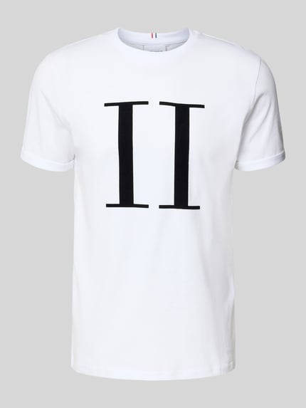 Les Deux T-Shirt mit Label-Print Modell 'Encore' Weiss 2