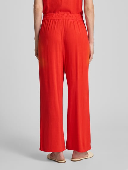 Jake*s Casual Wide Leg Stoffhose aus Viskose-Leinen-Mix Kirsche 5