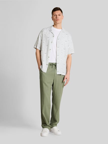Tom Tailor Denim Regular Fit Hose aus Viskose-Leinen-Mix Schilf 1