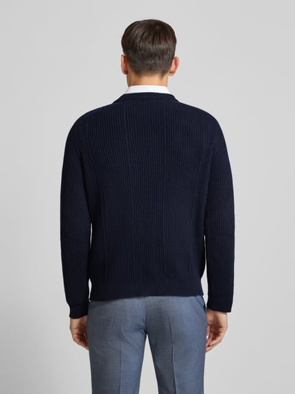 Cruna Strickpullover aus Wolle Modell 'Fuji' Marine 5