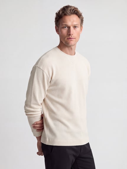 ARMEDANGELS Langarmshirt mit Waffelstruktur MAARKOS Offwhite 4
